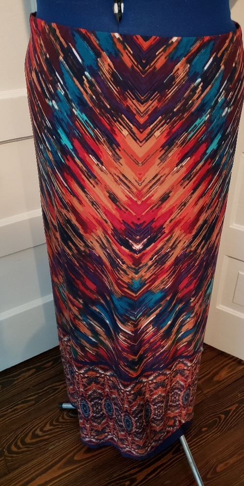 Multi-color maxi skirt